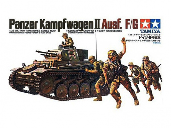 Модель - Нем. PanzerKampfwagen II Ausf F/G (с 5 фигурами)