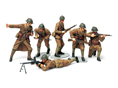 Модель - Набор французской пехоты, 6 фигур, с вооружением и амуницией
