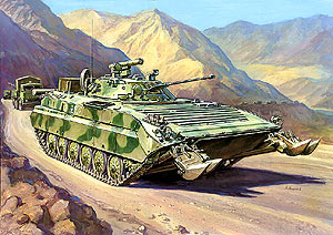 Модель - Советская БМП 2Д (Афганская война)