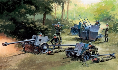Модель - Набор немецкой артиллерии (pak-35, pak-40, flak-38)