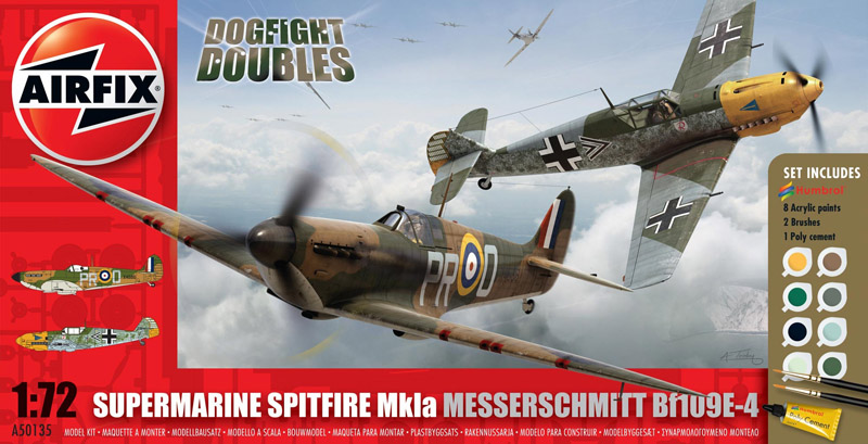 САМОЛЕТЫ DOGFIGHT  Spitfire Bf-109 1/72