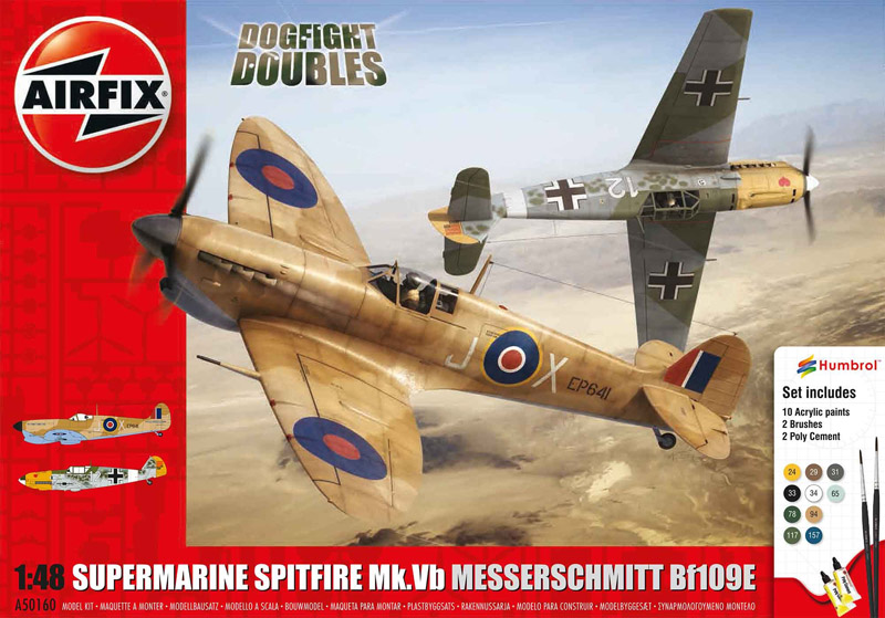 САМОЛЕТЫ DOGFIGHT  Spitfire Bf-109 1/48
