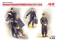 Германский экипаж бронеавтомобиля (1941-1942 г.), (4 фигуры 