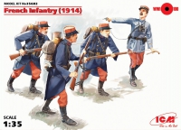 Модель - Пехота Франции (1914 г.), (4 фигуры)