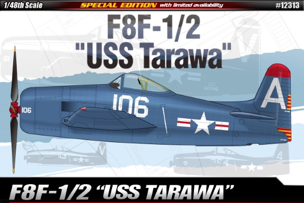 Самолет  F8F-1/2 Bearcat USS Tarawa  (1:48)