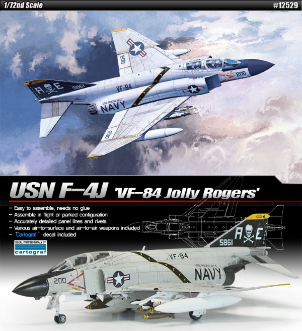 Модель - Самолёт  USN F-4J VF-84 Jolly Rogers  (1:72)