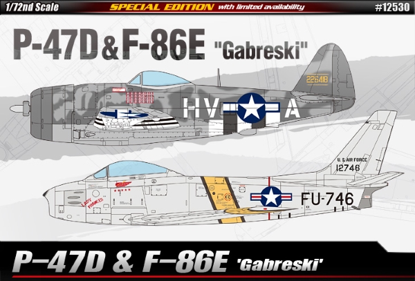 Самолёт  P-47D & F-86E GABRESKI  (1:72)