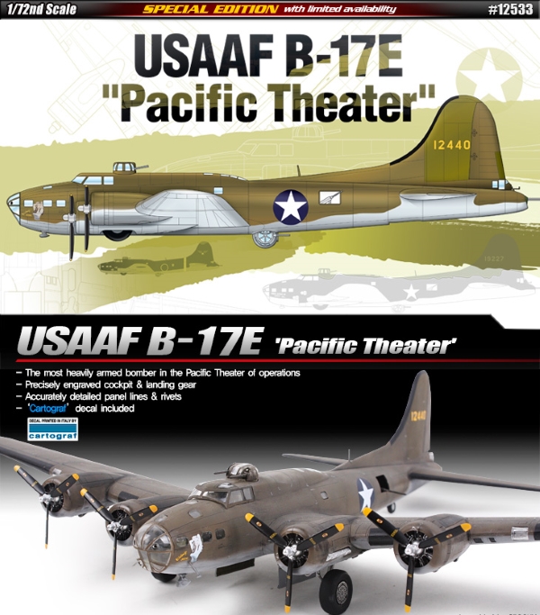 Самолёт  USAAF B-17E Pacific Theater  (1:72)