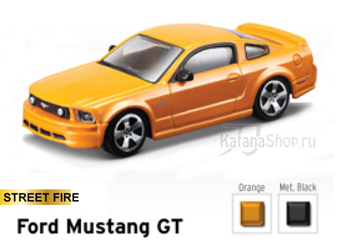 Модель-копия - Ford Mustang GT (2006) (чёрный)